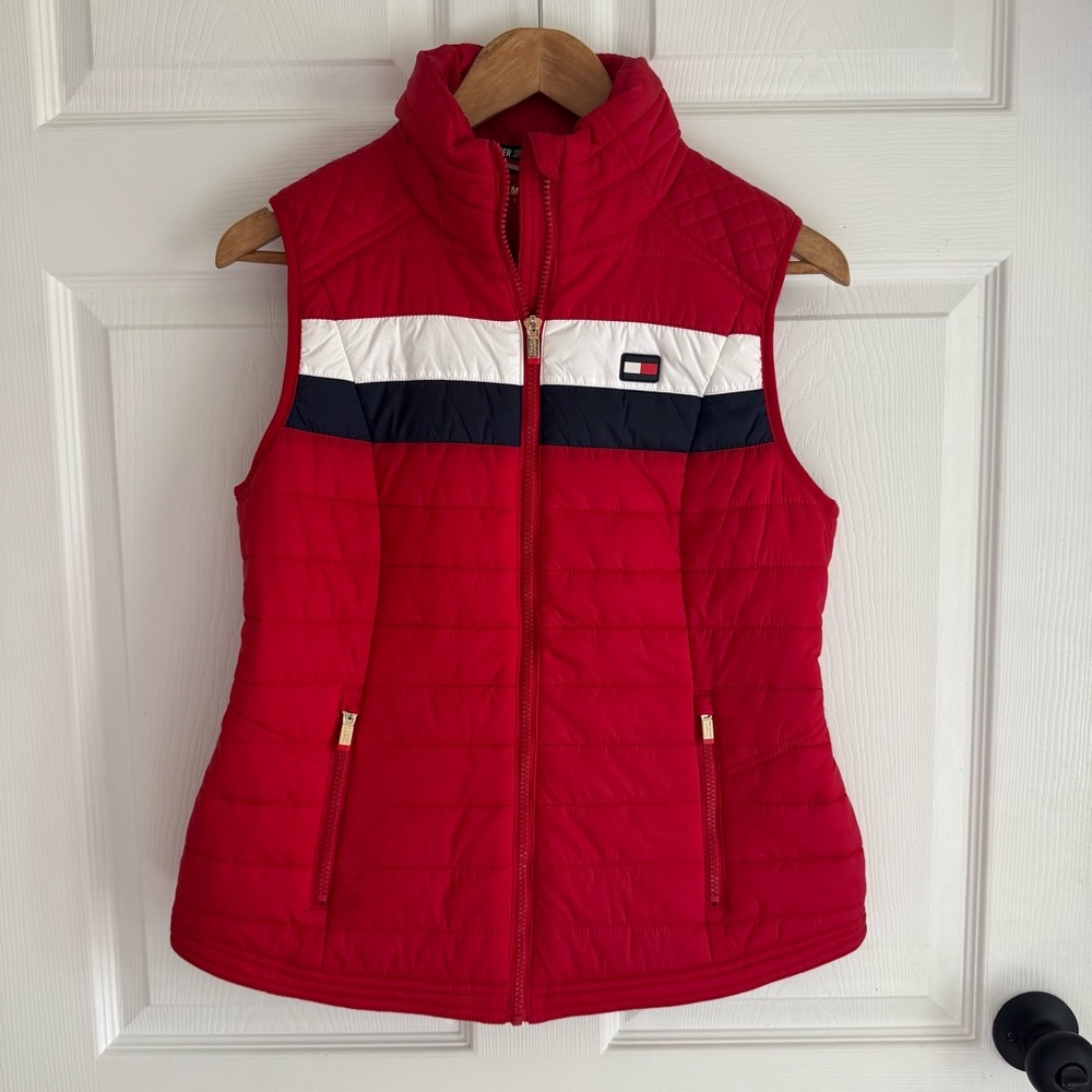 Tommy Hilfiger Sport Red Puffer Vest Women’s Small